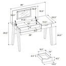 Dressing Table with Flip Mirror and Storage Drawer by LJGDeals