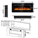 42 Inch Recessed Ultra Thin Electric Fireplace with Timer by LJGDeals