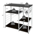 Industrial Kitchen Baker's Rack Microwave Shelf with 6 Hooks by DirectDeals