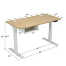 48-Inch Electric Standing Adjustable Desk with Control Panel and USB Port-Natural by LJGDeals
