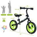 Kids No Pedal Balance Bike with Adjustable Handlebar and Seat-Black by LJGDeals