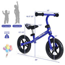 Kids No Pedal Balance Bike with Adjustable Handlebar and Seat-Blue by LJGDeals