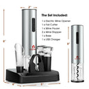 6-in-1 Electric Wine Bottle Opener Set with Foil Cutter by LJGDeals