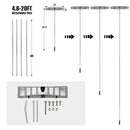 4.8-20 Feet Sectional Snow Roof Rake with Built-in Wheels by LJGDeals