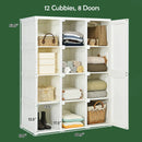 Clothes Foldable Armoire Wardrobe Closet with 12 Cubby Storage by LJGDeals