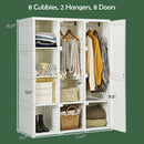 Foldable Closet Clothes Organizer with 8 Cubby Storage by LJGDeals