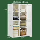 Foldable Armoire Wardrobe Closet with 8 Cubby Storage by DirectDeals