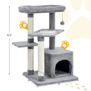Cat Tree with Perch and Hanging Ball for Indoor Activity Play and Rest by LJGDeals