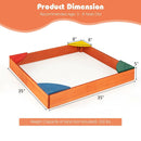 Kids Outdoor Wooden Backyard Sandbox with Built-in Corner Seating by LJGDeals