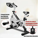Stationary Silent Belt Adjustable Exercise Bike with Phone Holder and Electronic Display by LJGDeals