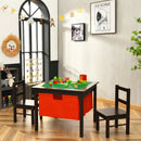 2-in-1 Kids Activity Table and 2 Chairs Set with Storage Building Block Table by LJGDeals