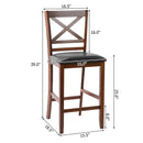 Counter Height Bar Stools 25 Inch - Set of 2 with PU Leather by LJGDeals