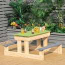 3-in-1 Outdoor Wooden Kids Water Sand Table with Play Boxes by LJGDeals