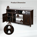 59 Inch TV Stand Media Center Console Cabinet with Barn Door for TV's 65 Inch by LJGDeals