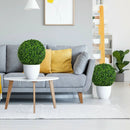 Artificial Boxwood Topiary Ball Tree Set - 15.7 Inch (2 Pieces) by DirectDeals