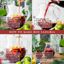 Sangria Drink Mix & Acrylic Beverage Pitcher with Lid | 72 oz