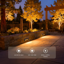 STLA09 6-Pack 3W/4W/5W Selectable Wattage 5CCT Low Voltage 9" LED Outdoor Step Lights, 12V-24V Integrated LED Deck Lights Landscape Lights
