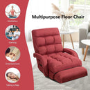 Folding Lazy Floor Chair Sofa with Armrests and Pillow by LJGDeals