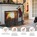 2-Panel Fireplace Screen Folding Metal Fire Place Safety Fence with Magnetic Doors by LJGDeals