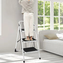 Folding 3-Step Ladder with Handgrip and Anti-Slip Platform by LJGDeals