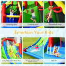 Inflatable Water Slide with Ocean Balls for Kids without Blower by LJGDeals