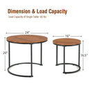 Set of 2 Modern Round Stacking Nesting Coffee Tables for Living Room by LJGDeals
