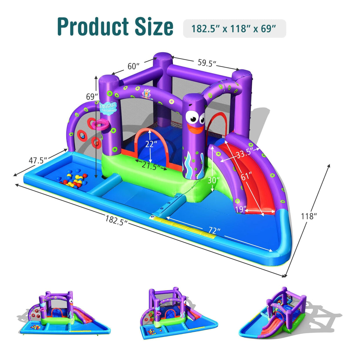 Inflatable Water Slide Castle without Blower, photo 4 of 8