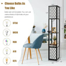 Modern Shelf Freestanding Floor Lamp with Double Lamp Pull Chain and Foot Switch by LJGDeals