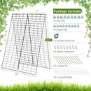 2 Pieces Foldable A-Frame Trellis Plant Supports with Twist Ties-Green by LJGDeals