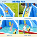 Inflatable Shark Bounce House with Water Slide and Climbing Wall without Blower by LJGDeals