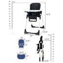 Foldable High chair with Multiple Adjustable Backrest by LJGDeals