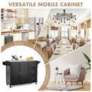 Kitchen Island 2-Door Storage Cabinet with Drawers and Stainless Steel Top by LJGDeals