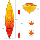 Single Sit-on-Top Kayak with Detachable Aluminum Paddle-Yellow by LJGDeals