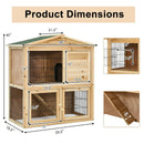 35 Inch Wooden Chicken Coop with Ramp by LJGDeals