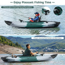Sit-on-Top Fishing Kayak Boat With Fishing Rod Holders and Paddle-Gray by LJGDeals