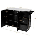 Kitchen Island 2-Door Storage Cabinet with Drawers and Stainless Steel Top by LJGDeals