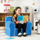 Upholstered Kids Sofa with Velvet Fabric and High-Quality Sponge by DirectDeals