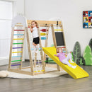 Indoor Playground Climbing Gym Wooden 8-in-1 Climber Playset for Children by LJGDeals