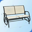 Swing Glider Chair 48 Inch Loveseat Rocker Lounge Backyard by LJGDeals