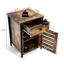Industrial Nightstand with Drawer and Adjustable Shelf by LJGDeals