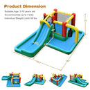Inflatable Water Slide Climbing Bounce House with Tunnel and 735W Blower by LJGDeals