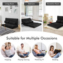 6-Position Adjustable Sleeper Lounge Couch with 2 Pillows by LJGDeals