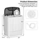 8 lbs Portable Mini Twin Tub Spinner Semi-Automatic Washing Machine by LJGDeals