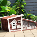62 Inch Wooden Rabbit Hutch with Pull Out Tray by LJGDeals