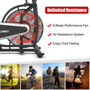 Upright Air Bike with Unlimited Resistance-Black by LJGDeals