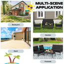 4 Pieces Patio Rattan Furniture Set with Cushion by LJGDeals