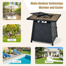 40 000 BTU 28 Inches Propane Gas Fire Pit Table With Cover by LJGDeals