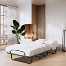 Rollaway Folding Bed with Memory Foam Mattress and Sturdy Metal Frame Made in Italy by LJGDeals
