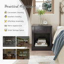 Compact Nightstand with Drawer and Shelf by LJGDeals