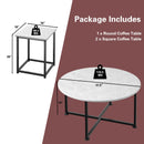 3-Piece Modern Faux Marble Coffee Table Set for Living Room by LJGDeals